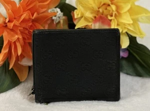 MEN'S GUCCI GG MONOGRAM LOGO CANVAS LEATHER BIFOLD WALLET CLASSIC RACING STRIPE - Picture 1 of 14
