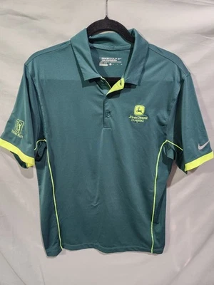 🔥 John Deere Classic Nike Pro TPG Deere Run Green Neon Golf Polo Men's Small - Image 1 of 4
