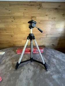 Hama Alpha 60 Camera Tripod Height 51-122cm Adjustable Black & Silver - Picture 1 of 7