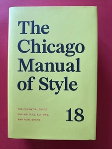Chicago Manual of Style, Hardcover by University of Chicago Press 18th Edition - Bild 1 von 9