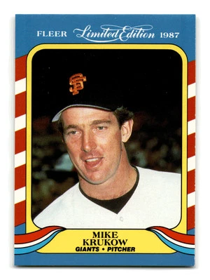 Mike Krukow 1987 Fleer Limited Edition #24 San Francisco Giants NM-MINT - Image 1 of 2