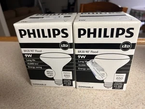 2 Philips BR30 led bulb 9w MODEL 9290011749 - Picture 1 of 3