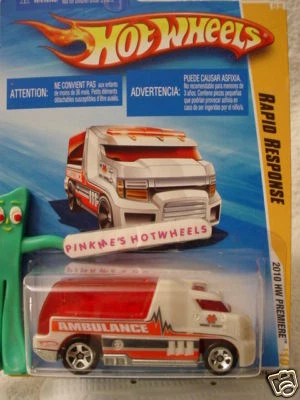2010 i Hot Wheels RAPID RESPONSE #20∞AMBULANCE☆White☆Premier New Models - Image 1 of 2