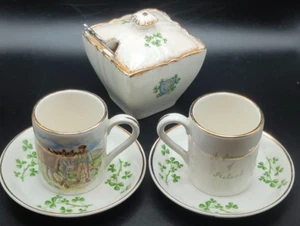 Vintage Irish Souvenir Set - Arklow Tassen & James Kent Zuckerdose - 5-teiliges Konvolut - Bild 1 von 14