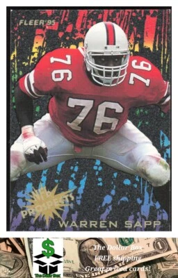 1995 Fleer NFL Prospects #14 Warren Sapp - Miami Hurricanes - Image 1 of 2