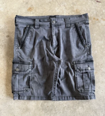 Pantalones Cortos Hombre Affliction Estándar Negro Y2K Patinador Carga 12" Entrepierna Talla 40 Foto 1 de 4