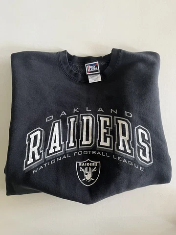 Vintage Oakland Raiders Pro Player Pullover Long Sleeve Sweatshirt Men’s Size S Cover