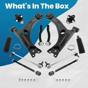 12x Front Lower Control Arms w/Ball Joint Tie Rod For 2003-2008 Toyota Corolla - Picture 1 of 17