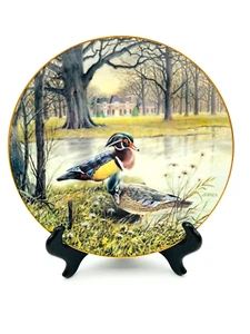 ""The Wood Duck"" Placa de Pato Colección Edwin Knowles 1987 #3790G" - Imagen 1 de 8