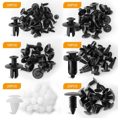 For Ford Car Push Pin Rivet Bumper Door Trim Panel Retainer Clip Fastener Kit - Image 1 of 4
