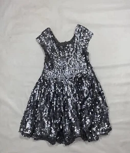 PS Couture Zinn Pailletten Kleid Mädchen Größe 8 Urlaub Veranstaltung formell - Bild 1 von 15