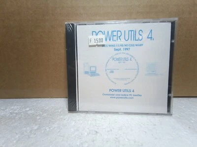 Power Utils 4 CD-ROM Sept 1997 Vintage PC Utilities DOS Win95 NT OS/2 Sealed New - Image 1 of 3