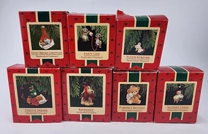 Hallmark Karten Handarbeit Andenken Weihnachtsschmuck 7er Set • 1987-1988 - Bild 1 von 10