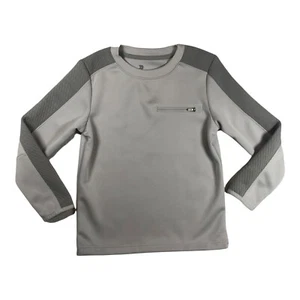 Boys' Pieced Crewneck Sweatshirt - All in Motion Silver Extra Small XS - Picture 1 of 5