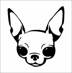 adesivo prespaziato cane dog chihuahua pre-spaced sticker aufkleber autocollant - Imagen 1 de 1