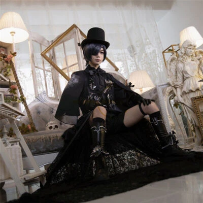 Black Butler Ciel Cloak Hat Shorts Suit Fifteenth Anniversary Cosplay Costumes - Image 1 of 4