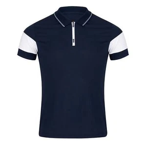 Navy Short Sleeve Knit Polo - Picture 1 of 5