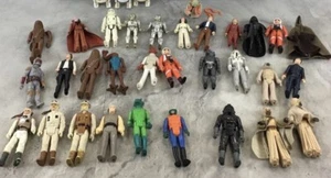 Huge Lot of 37 Vintage Star Wars Action Figures 1970s & 1980s Boba Vader Yoda - Picture 1 of 7