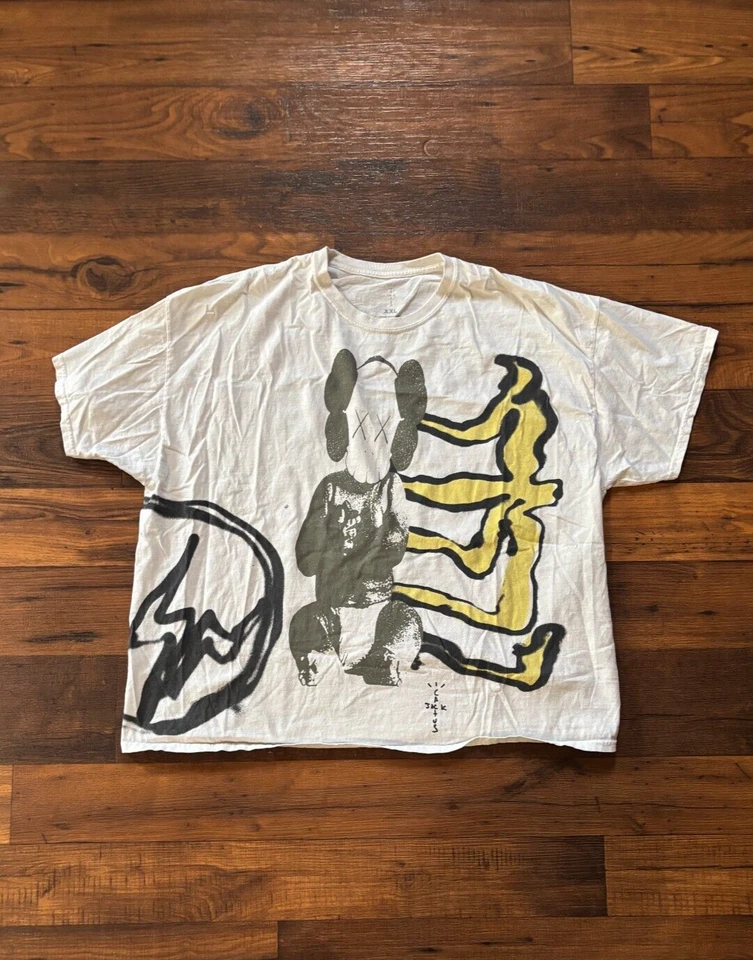 Travis Scott Cactus Jack x Kaws x Fragment Short Sleeve T-Shirt XXL 2XL - Image 1 of 3