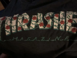 Thrasher Thorn Roses Logo S T-Shirt size Large San Fran tag  NEW - Picture 1 of 2