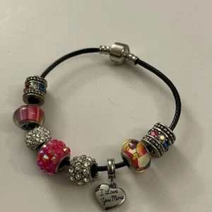 Beaded Bracelet I Love You More Heart Colorful OC17 - Picture 1 of 3