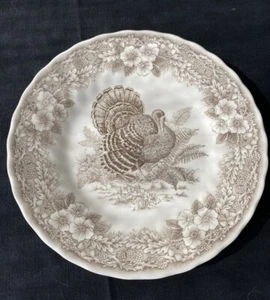 Thanksgiving Plate Queens 8" Made in Columbia from Myott Factory Archive - Picture 1 of 5