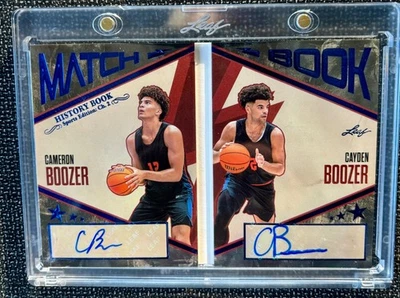 2025 CAMERON & CAYDEN BOOZER Duke RC On One Card Auto Leaf History Booklet #2/5 - Image 1 of 2