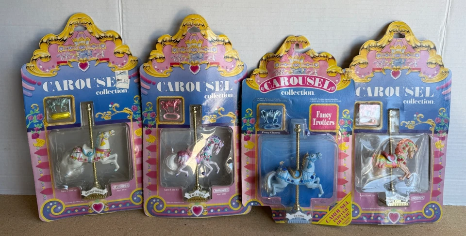 全新带盒 批量 4 件 复古火柴盒旋转木马收藏 银色黎明、黄昏、Jazma、Day — 第 1/4 张图片