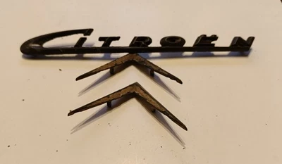Genuine original Citroen 2CV metal nameplate decal emblem badge - Image 1 of 3