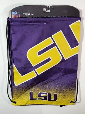 LSU футбол на шнурке рюкзак сумка фиолетовый желтый новый - Изображение 1 из 2