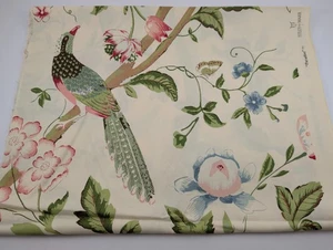 Titley & Marr "Paradiso" Blumen & Vögel Designer Stoff England 116x18" Panel - Bild 1 von 8