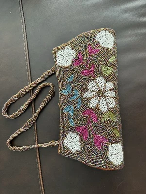 Stunning Beaded Clutch Bag With Beaded Strap, Parekh Bros India - Image 1 of 4