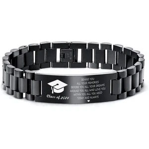2024 Engraved Graduation Bracelet Inspirational #19 - Picture 1 of 3