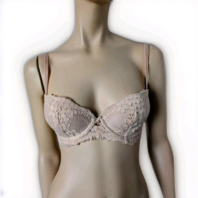 Sujetador Me By Bendon Talla 10C/32C Desnudo Encaje Ropa Interior Cobertura Completa Usado en Excelente Condición  Foto 1 de 4