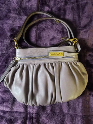 Bolso de Mano de Hombro Abro Bolso de Mano Gris Púrpura Cuero Mediano Bandolera Bolso sin asas Foto 1 de 3