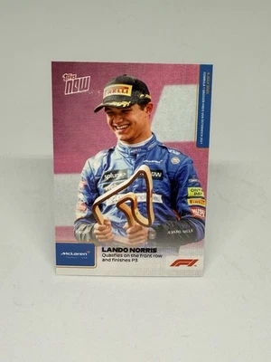 2021 Topps Now F1 Lando Norris 030 Qualifies Front Row And Finishes 3rd - Image 1 of 2