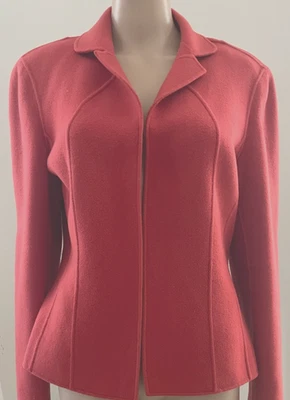 Talbots Blazer 开襟 100% 羊毛,橙色,女式 12 码 — 第 1/4 张图片