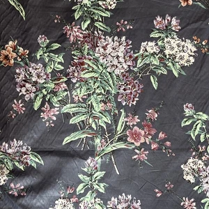 Cyrus Clark Margo Purple Gray Green Floral Polished Cotton Fabric Material 22 Yd - Picture 1 of 5