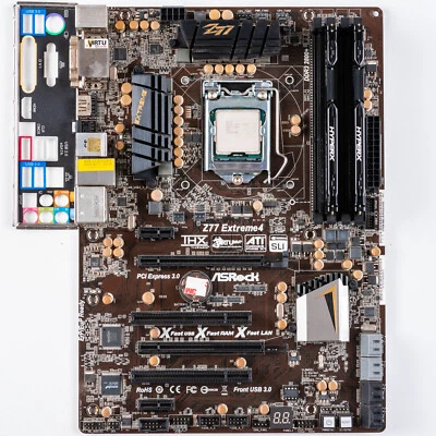 ASRock Z77 Extreme4 LGA1155 ATX Z77 Intel Motherboard DDR3 UEFI NVMe Support - Image 1 of 4