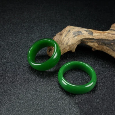 SANS MARQUE Chine hommes femmes naturel vert jaune blanc jade anneau bijoux Charme cadeau