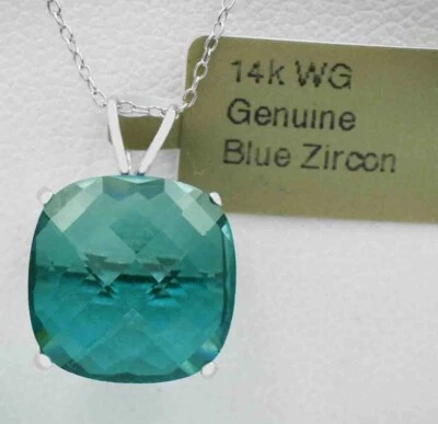 COLGANTE CIRCÓN AZUL ORIGINAL DE 7,53 quilates de oro blanco de 14K - Servicio de tasación gratuito Foto 1 de 4