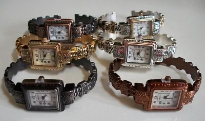 Women's number dial silver, gold, rose gold finish bangle fashion casual watch - Image 1 of 4