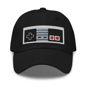 Classic NES Controller Embroidered Baseball Cap Dad hat Super Gaming - Picture 1 of 3