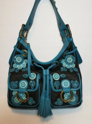 ISABELLA FIORE SET IN STONE TORI STEPH EMBELLISHED APPLIQUE SHOULDER HABDBAG$395 - Image 1 of 4