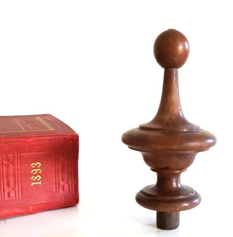 French antiques wood finial Wooden post topper Grandfather clock Bed Furniture Cover