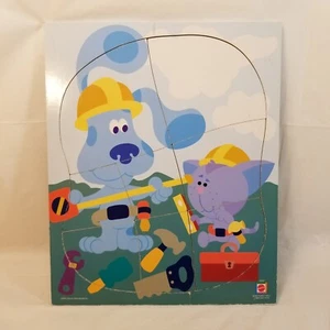 Blues Clues Periwinkle Nick Jr Nickelodeon Wood Tray Puzzle Mattel 2002 Toddler - Picture 1 of 8