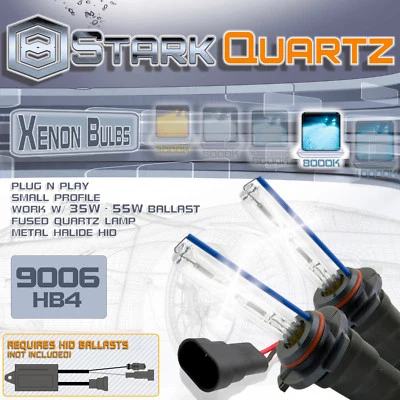 35W 55W Xenon HID Bulbs Fog Light 8000K Ice Blue - 9006 HB4 Replacement Pair (A) - Image 1 of 3