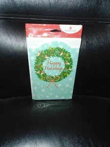 NOS PACK OF 6 CARLTON CARDS CHRISTMAS CARDS W/ENVELOPES "HAPPY HOLIDAYS" - Picture 1 of 2