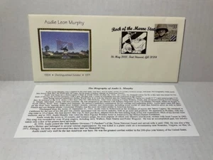 Audie Murphy Commemorative Stamp on 3rd Infantry Division Envelope w/Biography - Picture 1 of 8