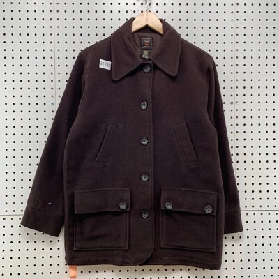 Abrigo de lana American Eagle para mujer pequeño marrón abrigo de negocios informal invierno cálido Foto 1 de 4